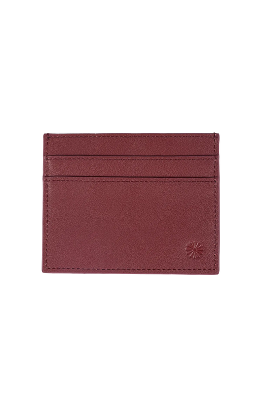 Leaf card holder marrom