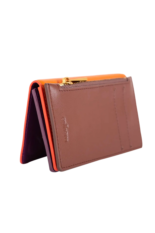Modular wallet laranja e roxo