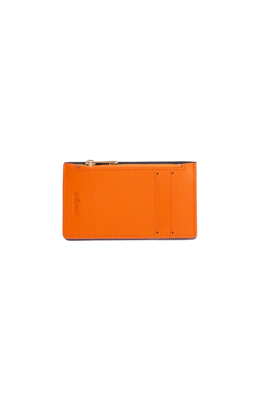 Modular wallet marrom e laranja
