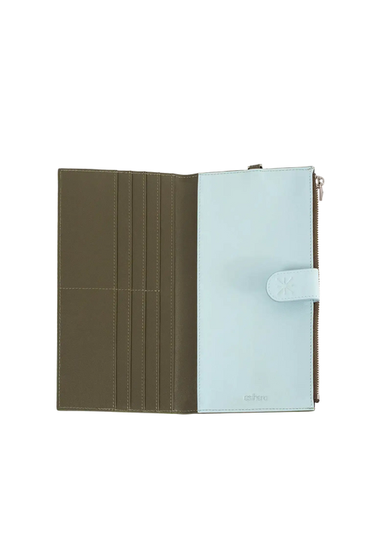 Passport holder verde e azul
