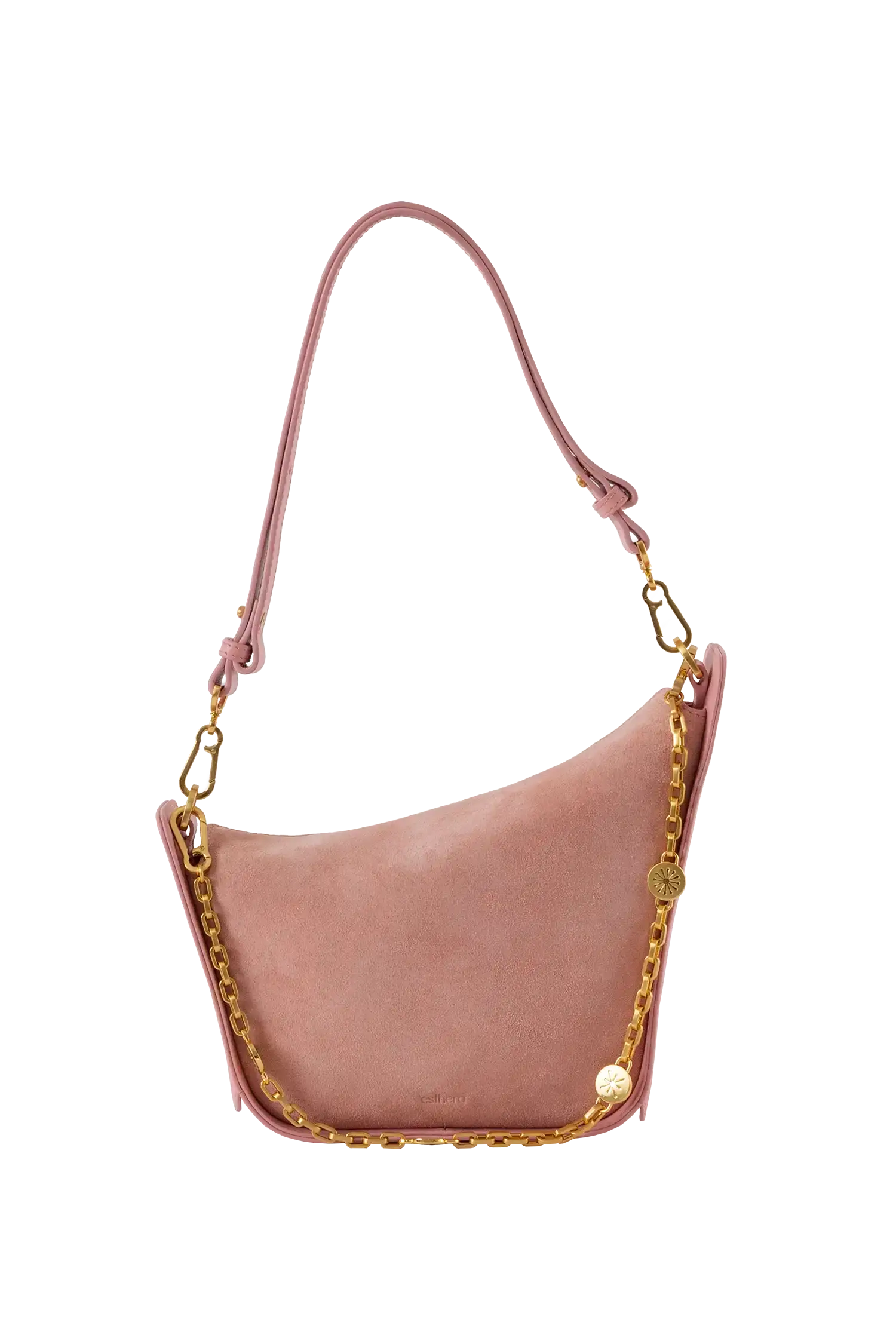 Bolsa em camurça na cor com tom elegante com fechamento por zíper e alça de ombro confortável, design sofisticado e funcional ideal para o dia a dia.