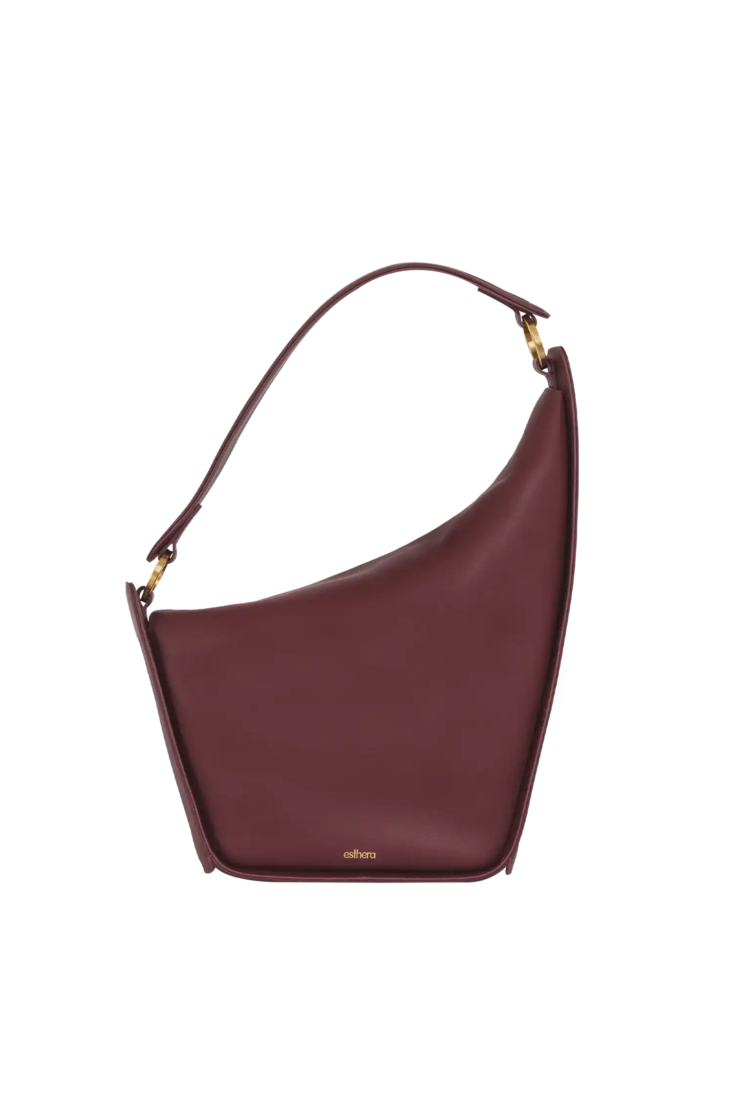 Bolsa de ombro em couro legítimo na cor burgundy com fechamento seguro e alça ajustável confortável, design sofisticado e funcional ideal para o dia a dia.