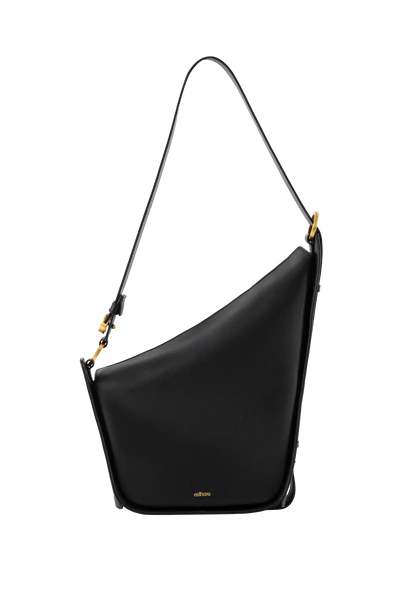 Bolsa em couro legítimo na cor preta com fechamento por zíper e alça de ombro confortável, design sofisticado e funcional ideal para o dia a dia.