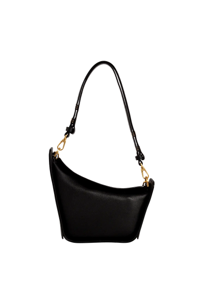 Bolsa tiracolo em couro legítimo na cor preta com fechamento seguro e alça ajustável confortável, design sofisticado e funcional ideal para o dia a dia.