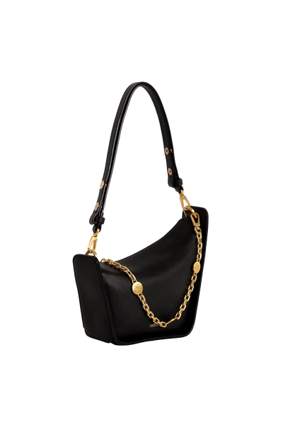 Bolsa tiracolo em couro legítimo na cor preta com fechamento seguro e alça ajustável confortável, design sofisticado e funcional ideal para o dia a dia.