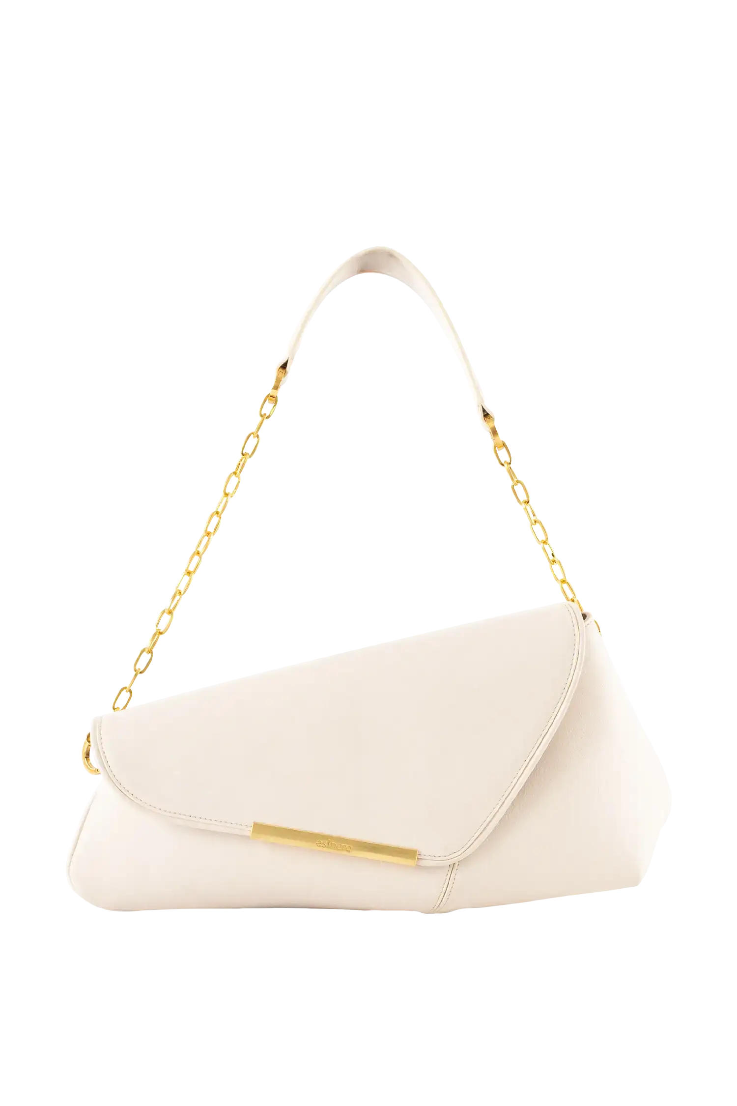 Bolsa de ombro em couro legítimo na cor areia com fecho refinado e alças estruturadas, design sofisticado e funcional ideal para o dia a dia.