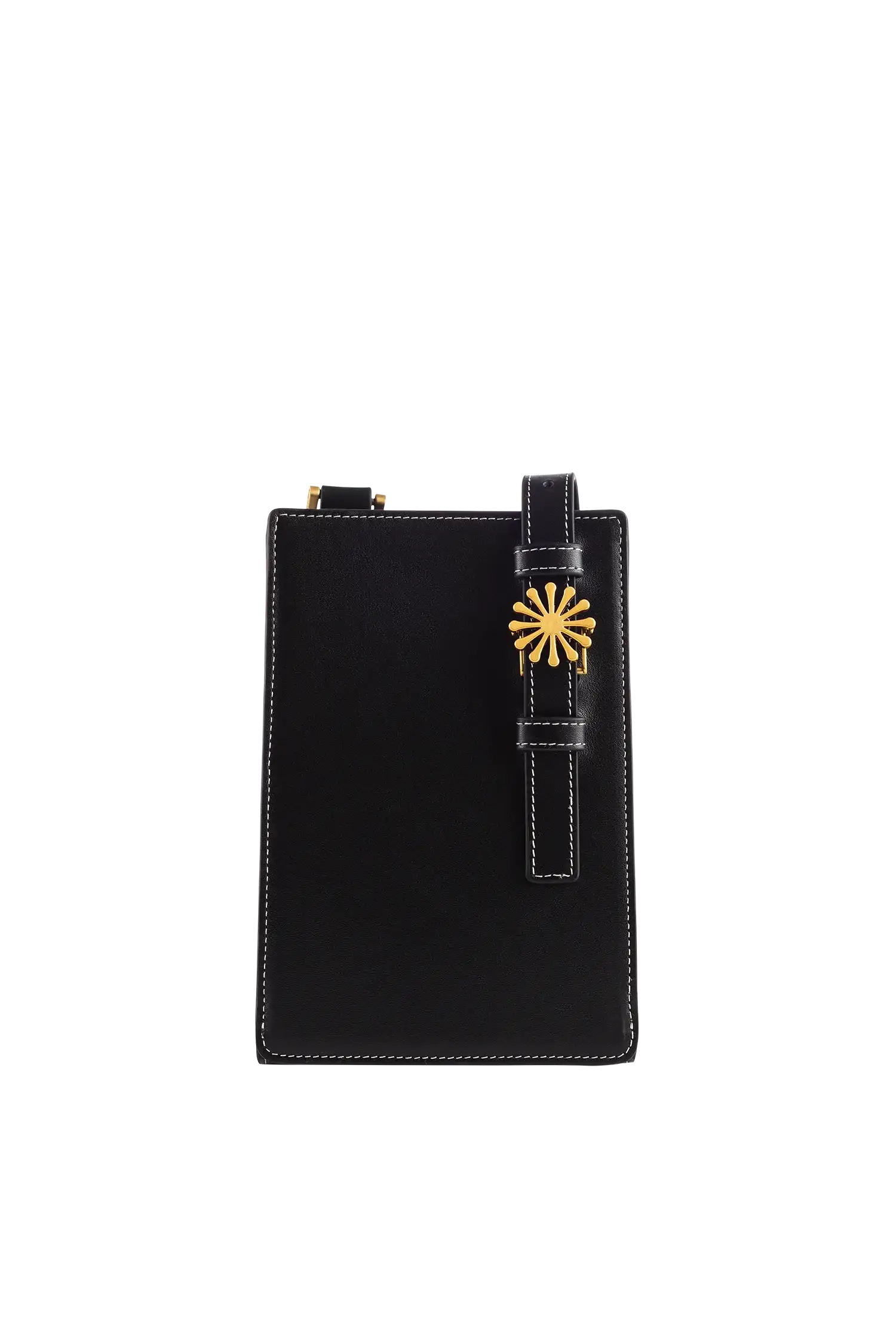 Bolsa de ombro em couro legítimo na cor preta com fechamento seguro e alça ajustável confortável, design sofisticado e funcional ideal para o dia a dia.