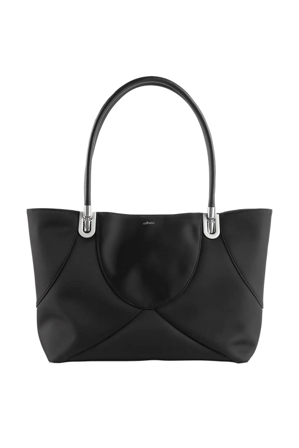 Bolsa de mão em couro legítimo na cor preta com fechamento seguro e alça ajustável confortável, design sofisticado e funcional ideal para o dia a dia.