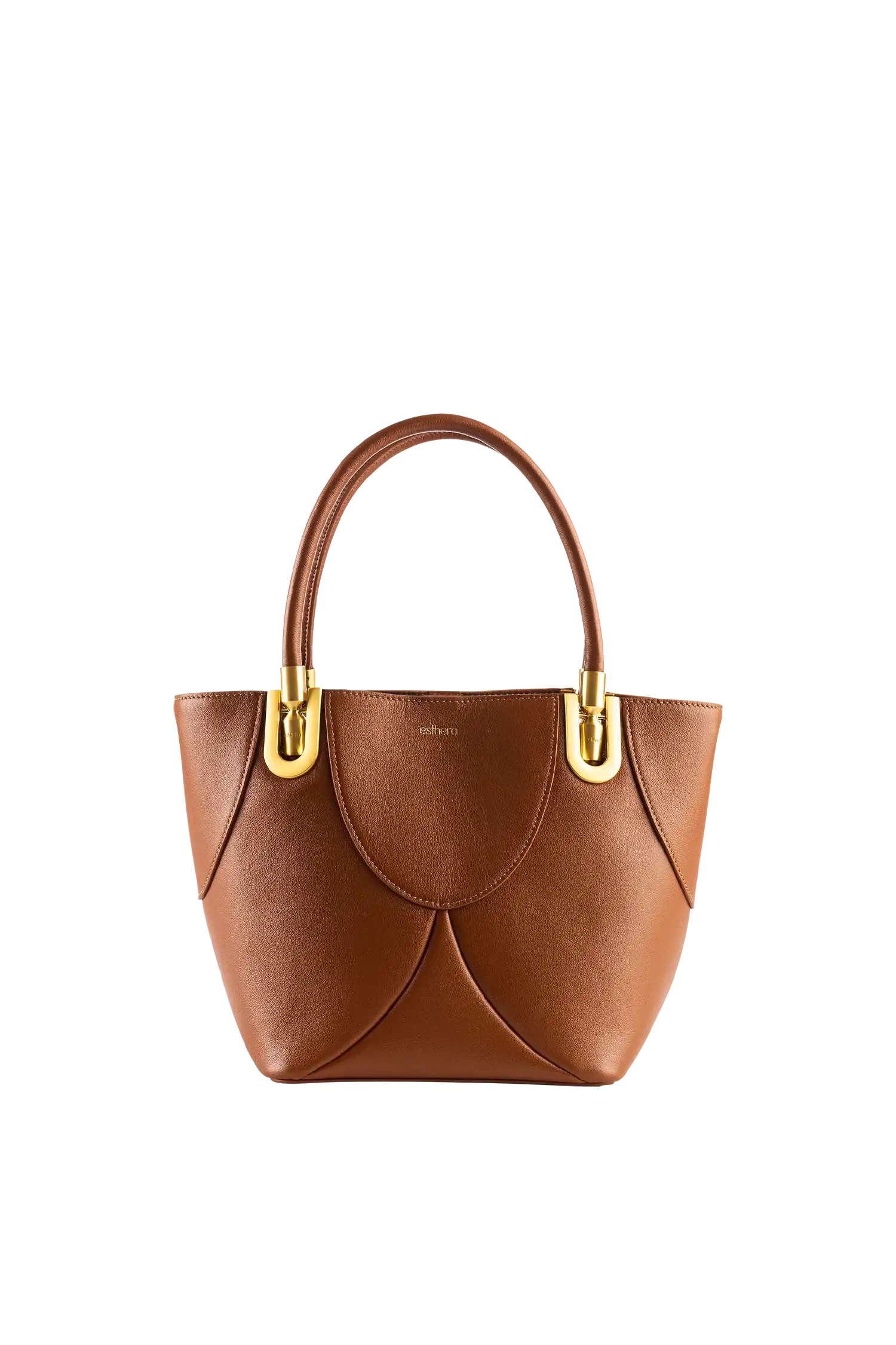 Bolsa de mão em couro legítimo na cor marrom claro com fechamento seguro e alça ajustável confortável, design sofisticado e funcional ideal para o dia a dia.