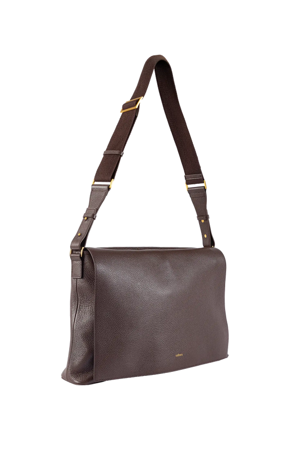 6AM messenger bag marrom escuro