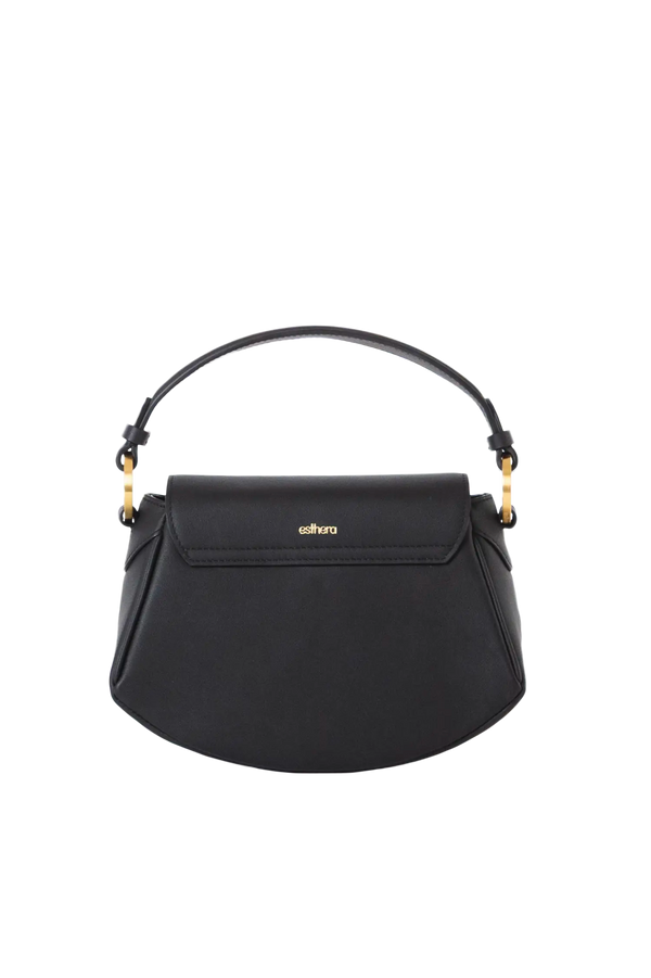 Bolsa tiracolo em couro legítimo na cor preta com fechamento seguro e alça ajustável confortável, design sofisticado e funcional ideal para o dia a dia.