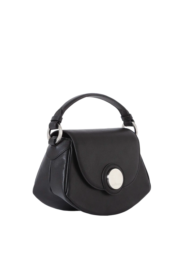Bolsa tiracolo em couro legítimo na cor preta com fechamento seguro e alça ajustável confortável, design sofisticado e funcional ideal para o dia a dia.