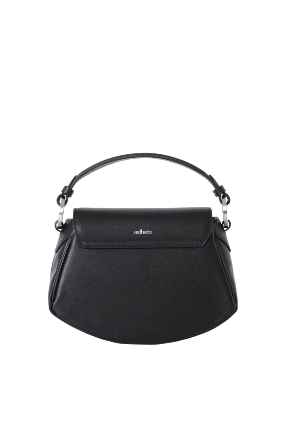 Bolsa tiracolo em couro legítimo na cor preta com fechamento seguro e alça ajustável confortável, design sofisticado e funcional ideal para o dia a dia.