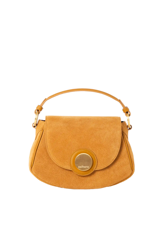Bolsa tiracolo em camurça na cor com tom elegante com fechamento seguro e alça ajustável confortável, design sofisticado e funcional ideal para o dia a dia.