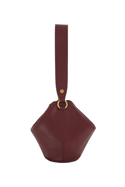 Bolsa em couro legítimo na cor burgundy com fechamento seguro e alça ajustável confortável, design sofisticado e funcional ideal para o dia a dia.