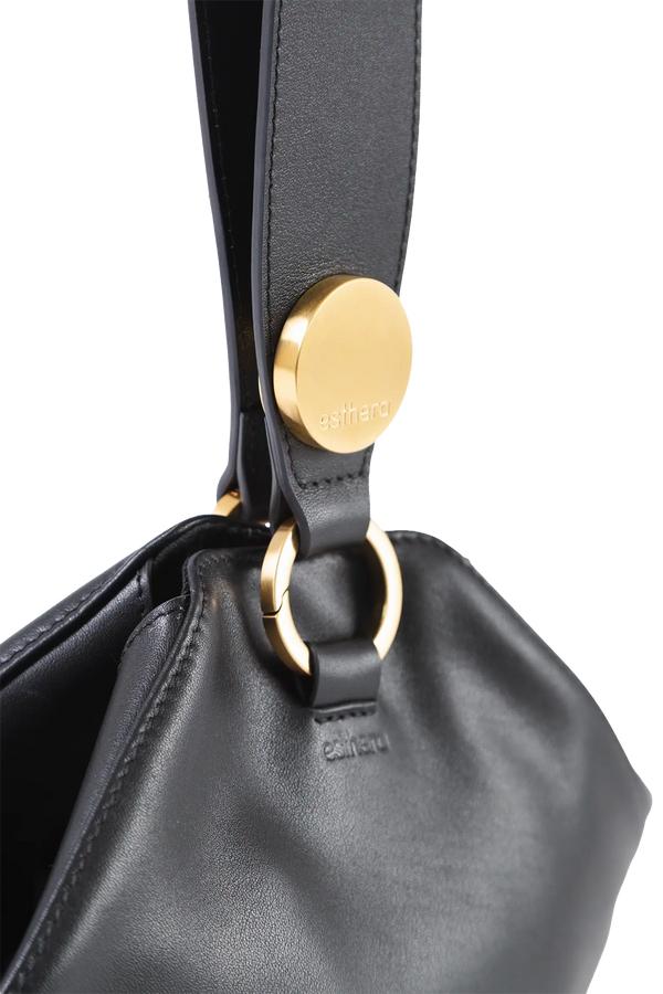 9PM maxi bag preta e dourado