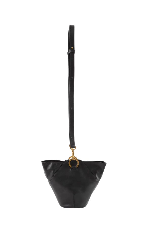 Bolsa de ombro em couro legítimo na cor preta com fechamento seguro e alça ajustável confortável, design sofisticado e funcional ideal para o dia a dia.