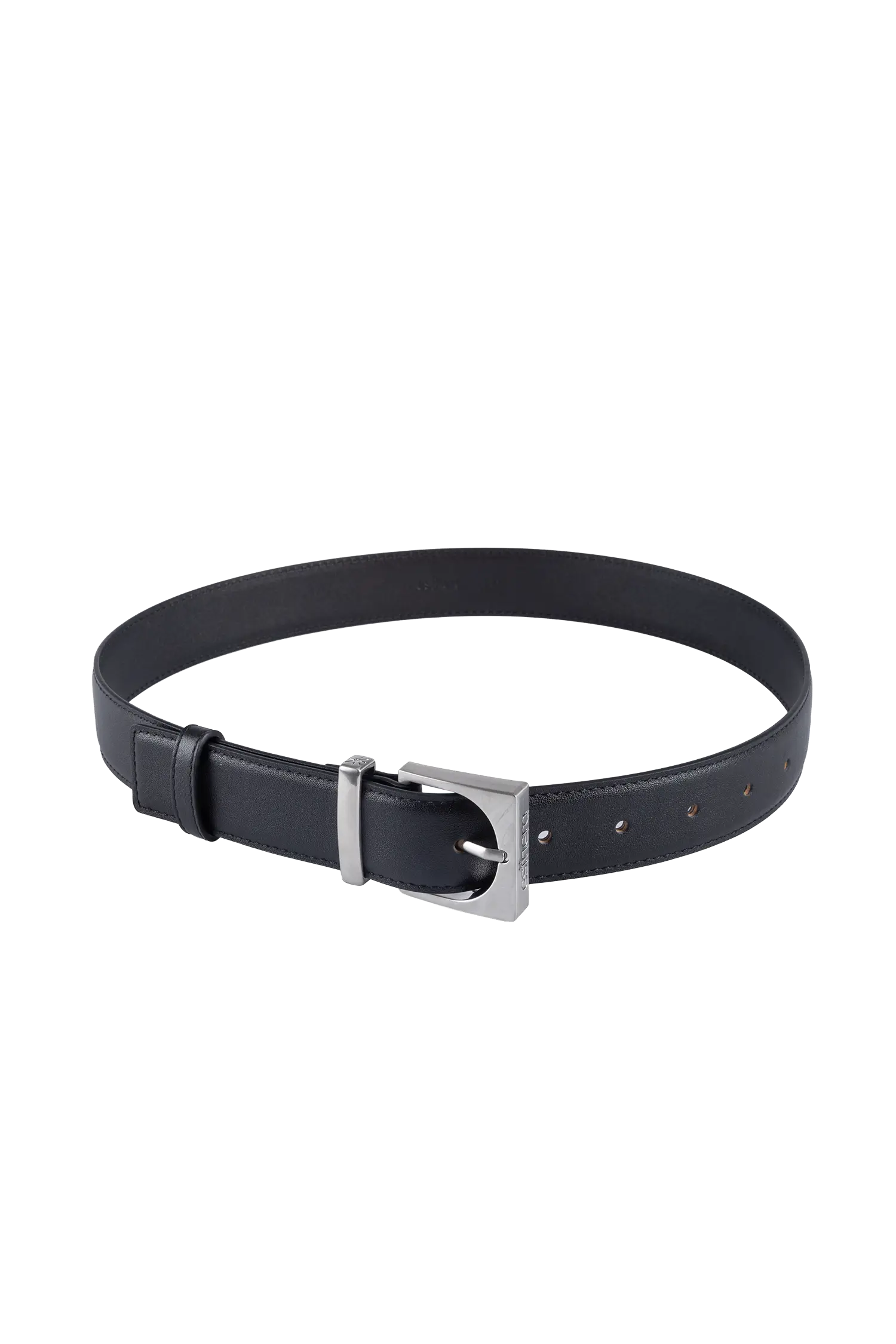 Cube silver-buckle belt preto 20mm