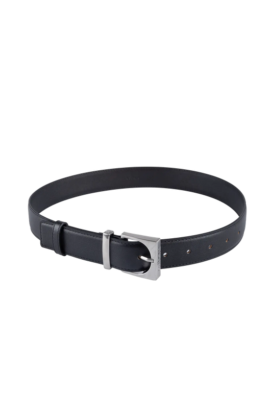 Cube silver-buckle belt preto 20mm
