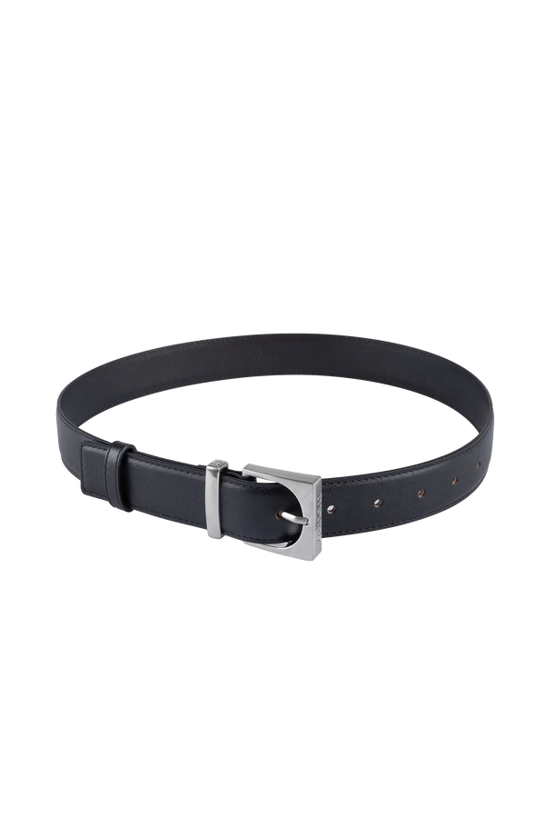 Cube silver-buckle belt preto 20mm