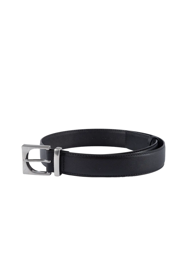 Cube silver-buckle belt preto 20mm