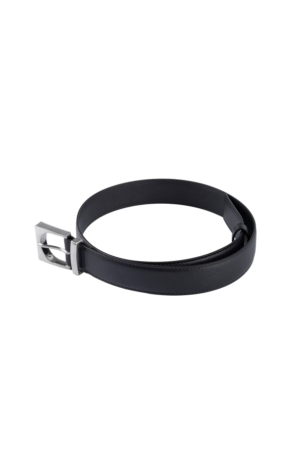 Cube silver-buckle belt preto 20mm