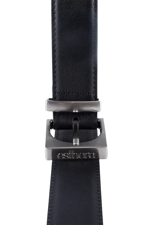 Cube silver-buckle belt preto 20mm
