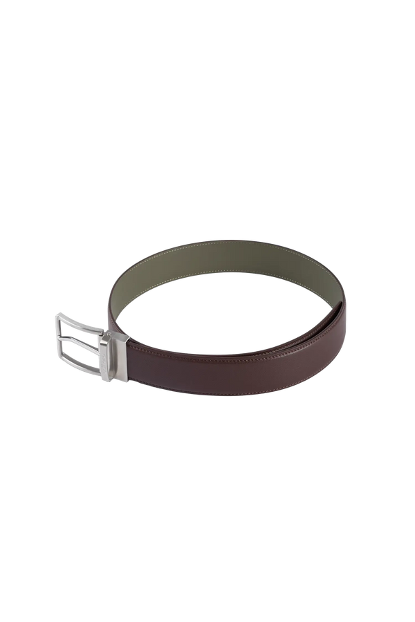 Essential belt marrom e sage green