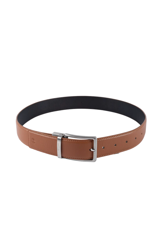 Essential belt preto e caramelo