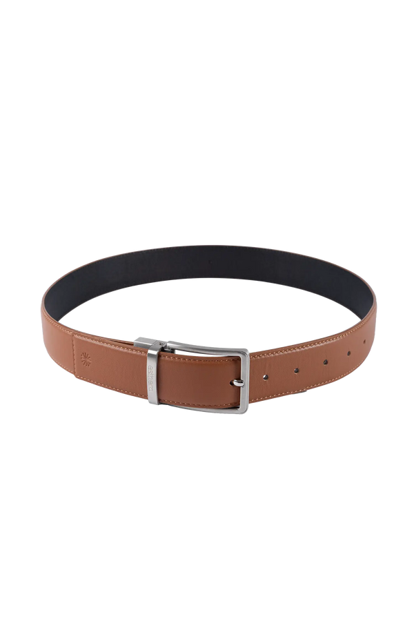 Essential belt preto e caramelo