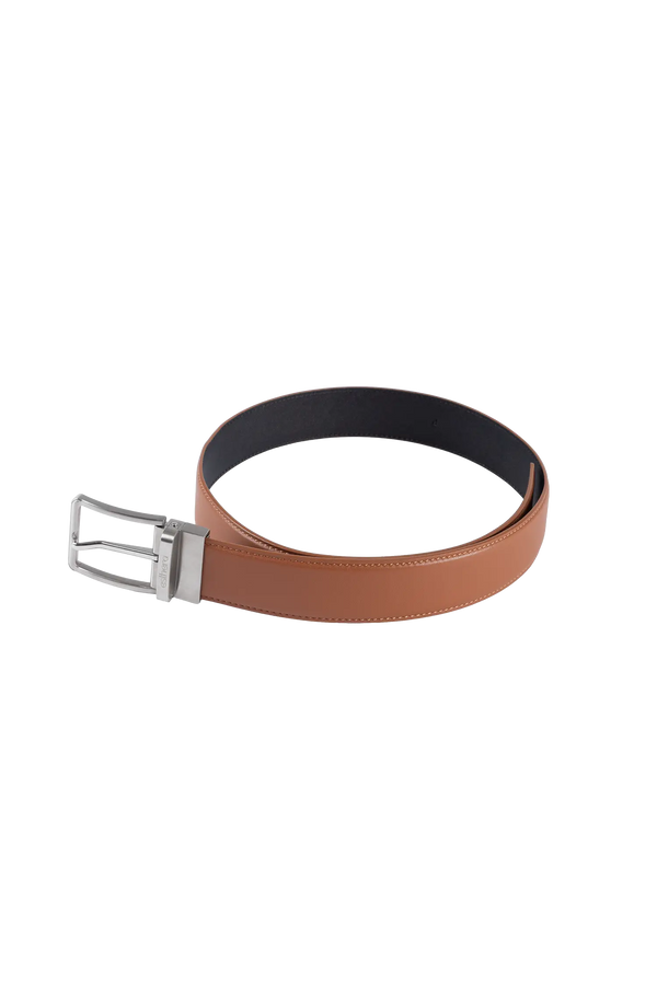 Essential belt preto e caramelo
