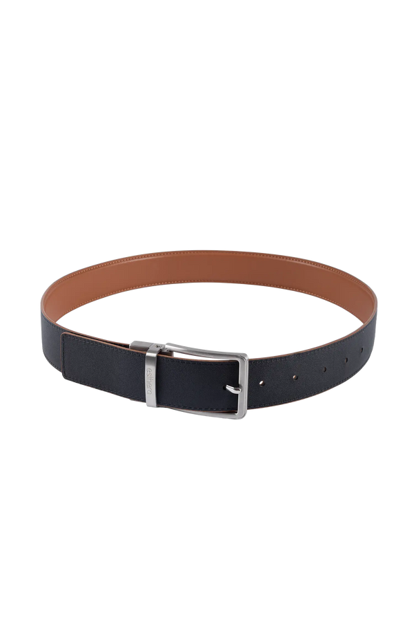 Essential belt preto e caramelo