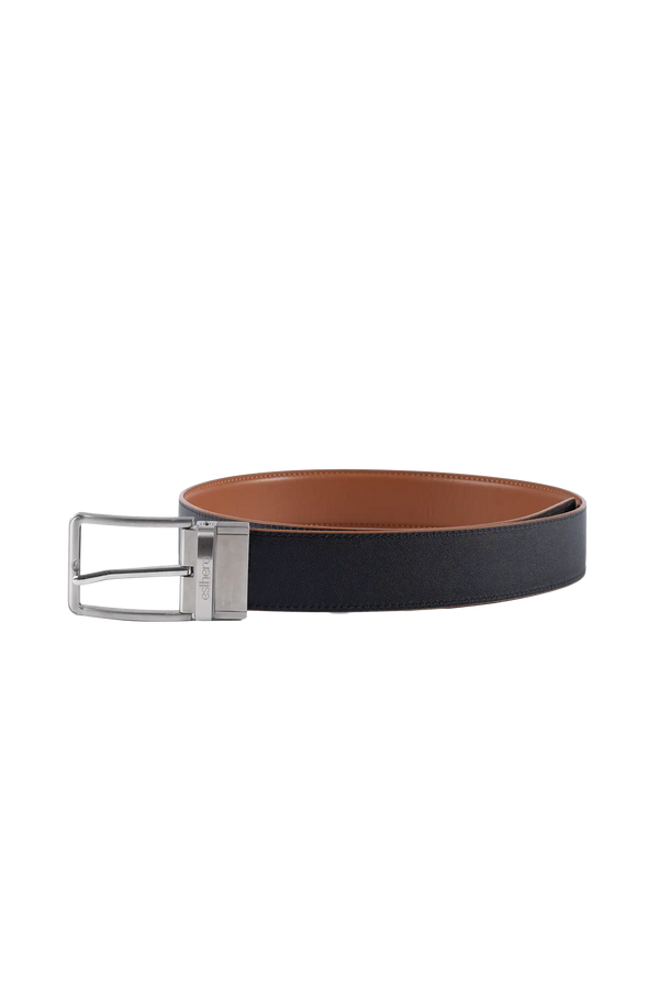 Essential belt preto e caramelo
