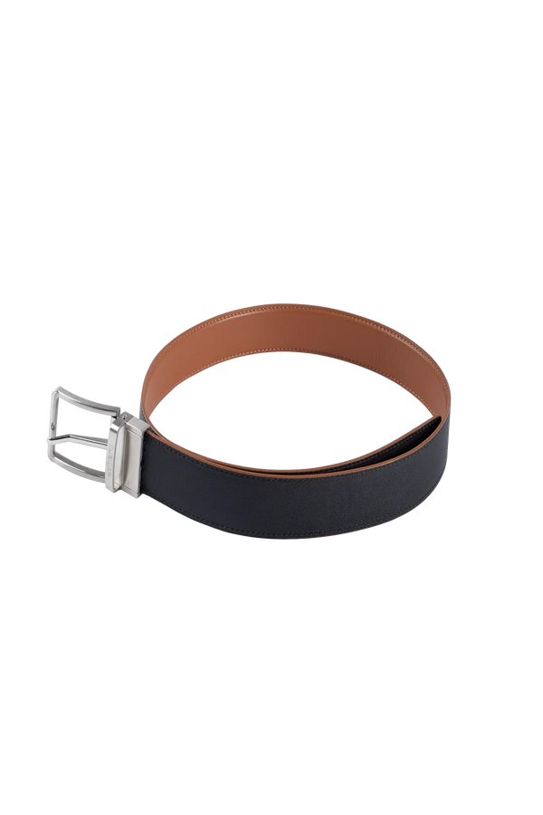 Essential belt preto e caramelo