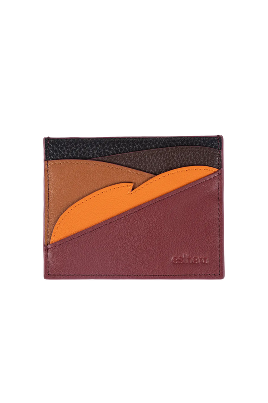 Leaf card holder marrom