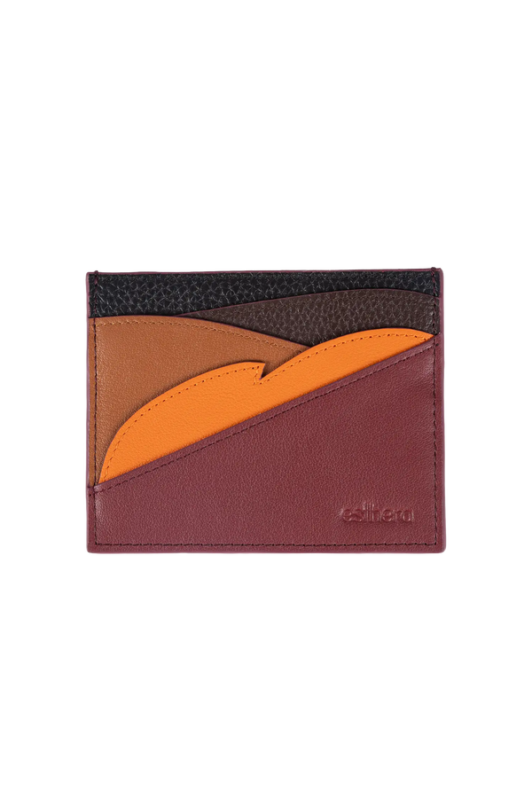 Leaf card holder marrom