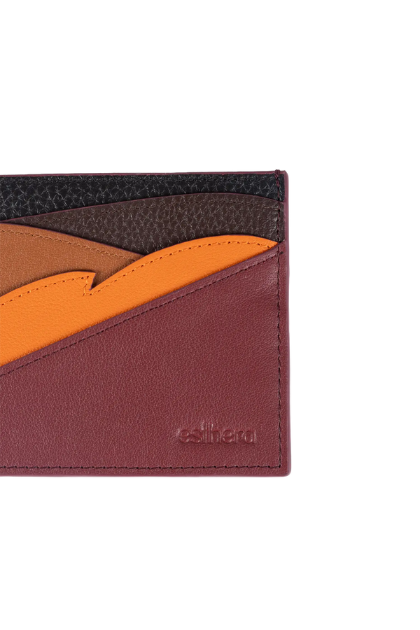 Leaf card holder marrom