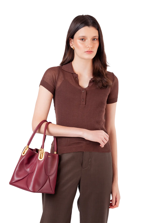 4PM mini handbag burgundy