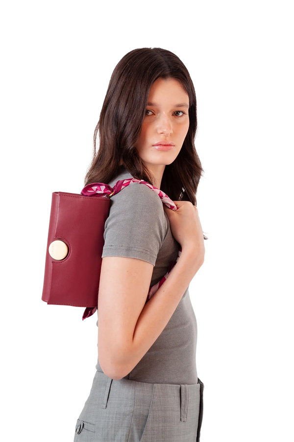 12AM baguette bag burgundy