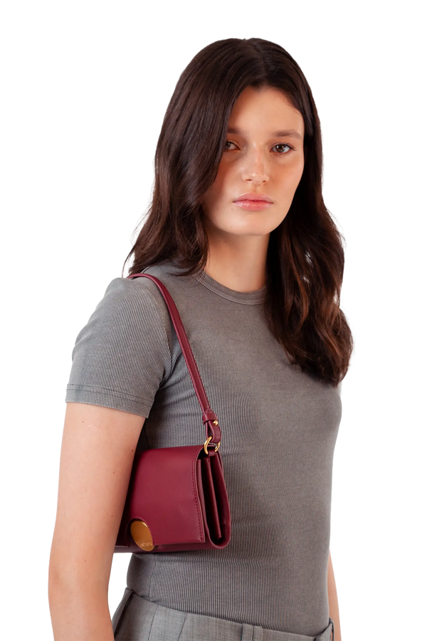 12AM baguette bag burgundy