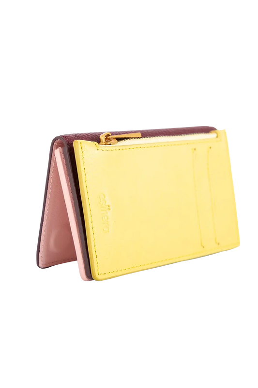 Modular wallet burgundy e rosa