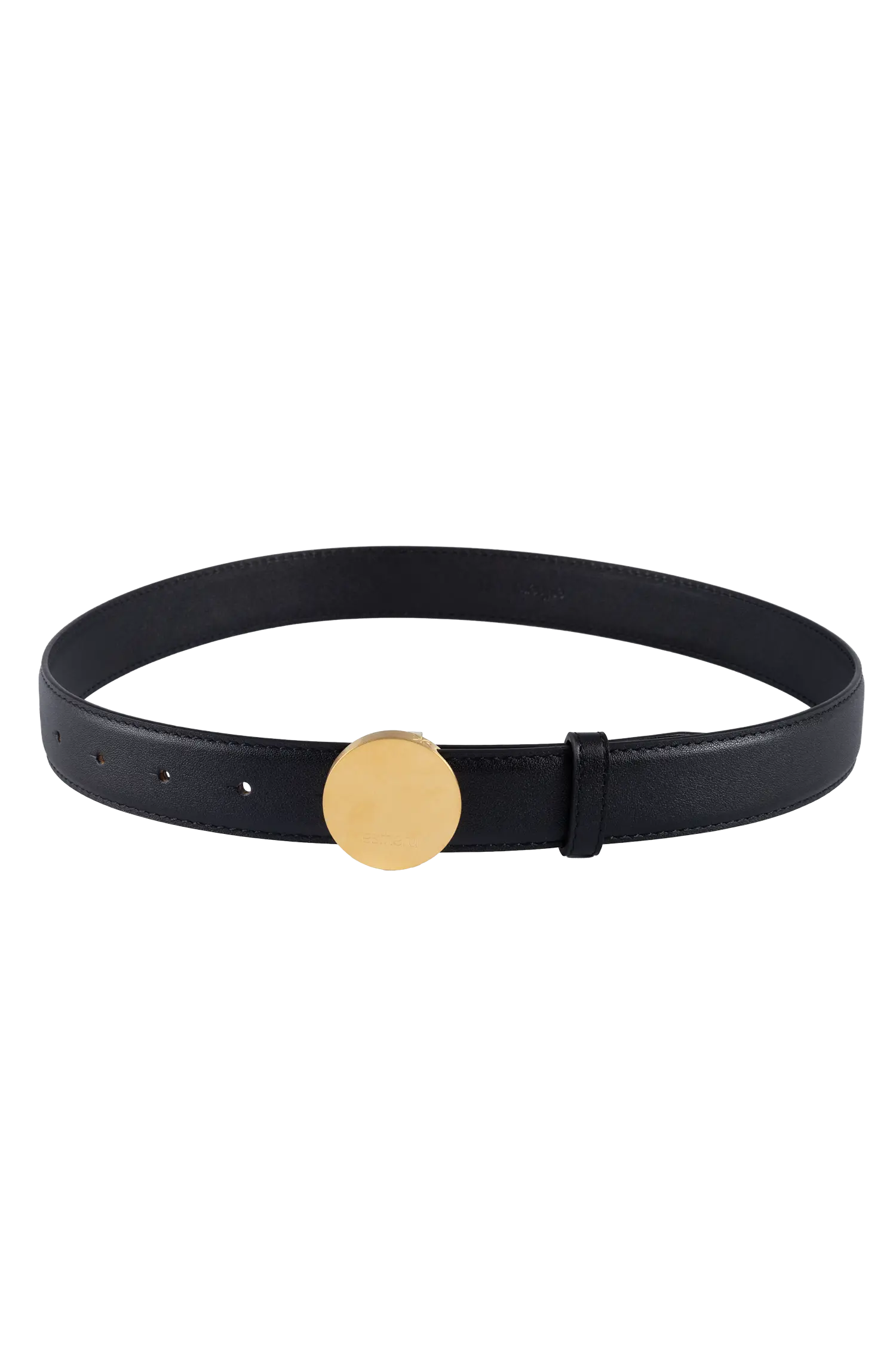 Signature belt preto e dourado