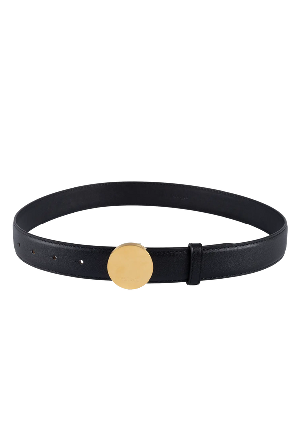 Signature belt preto e dourado