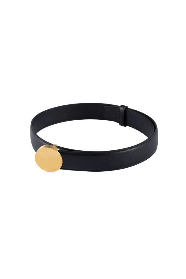 Signature belt preto e dourado