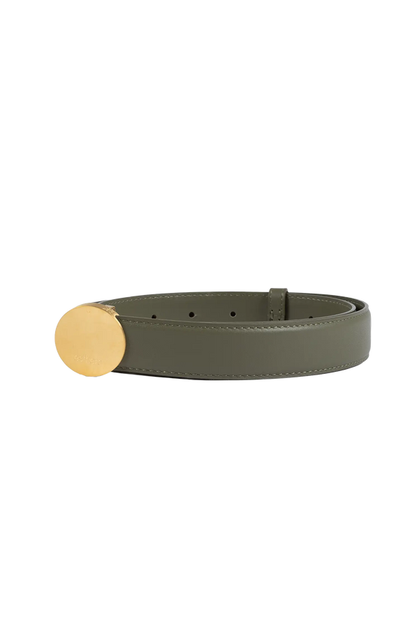 Signature belt sage green e dourado