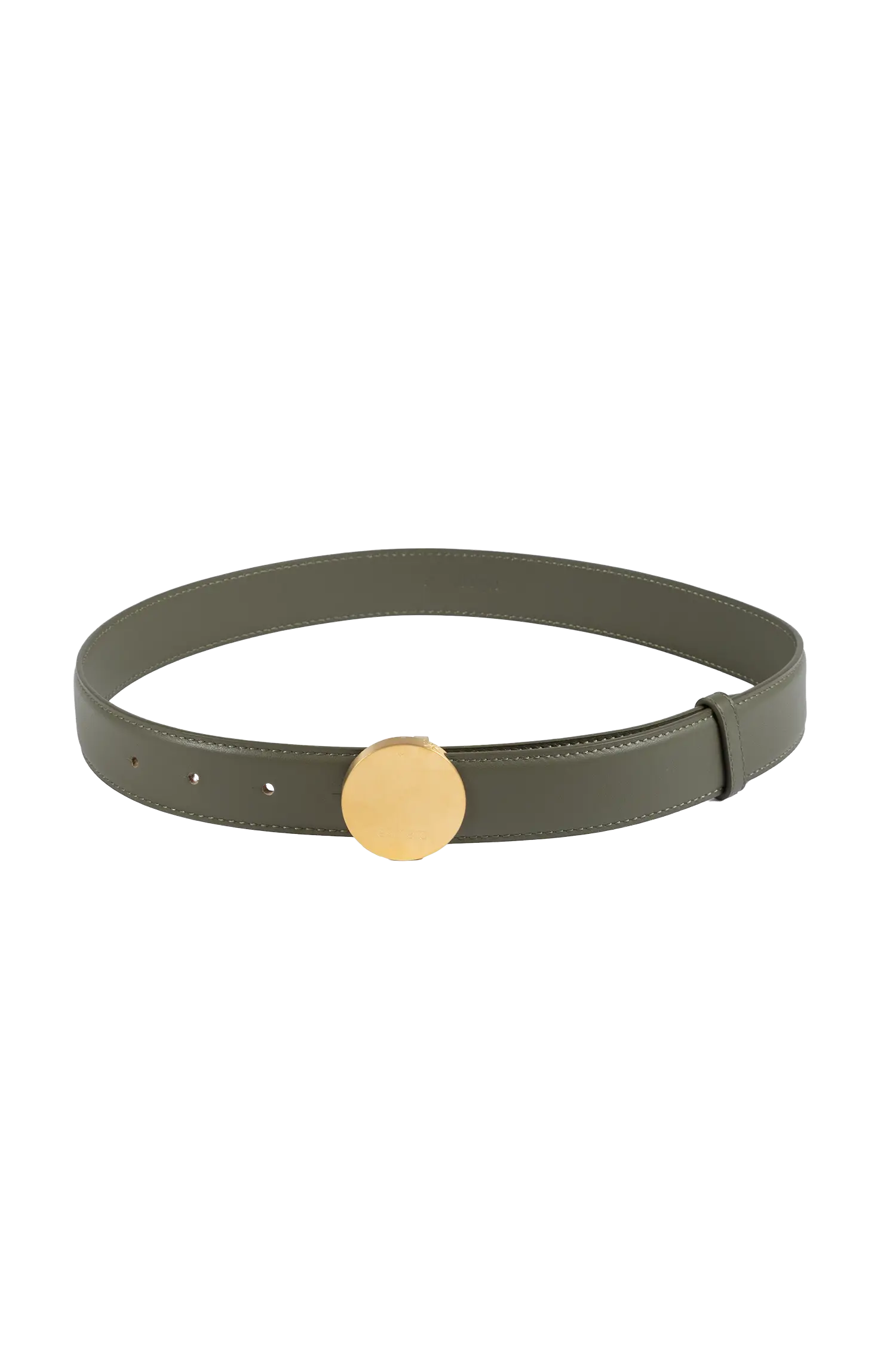 Signature belt sage green e dourado
