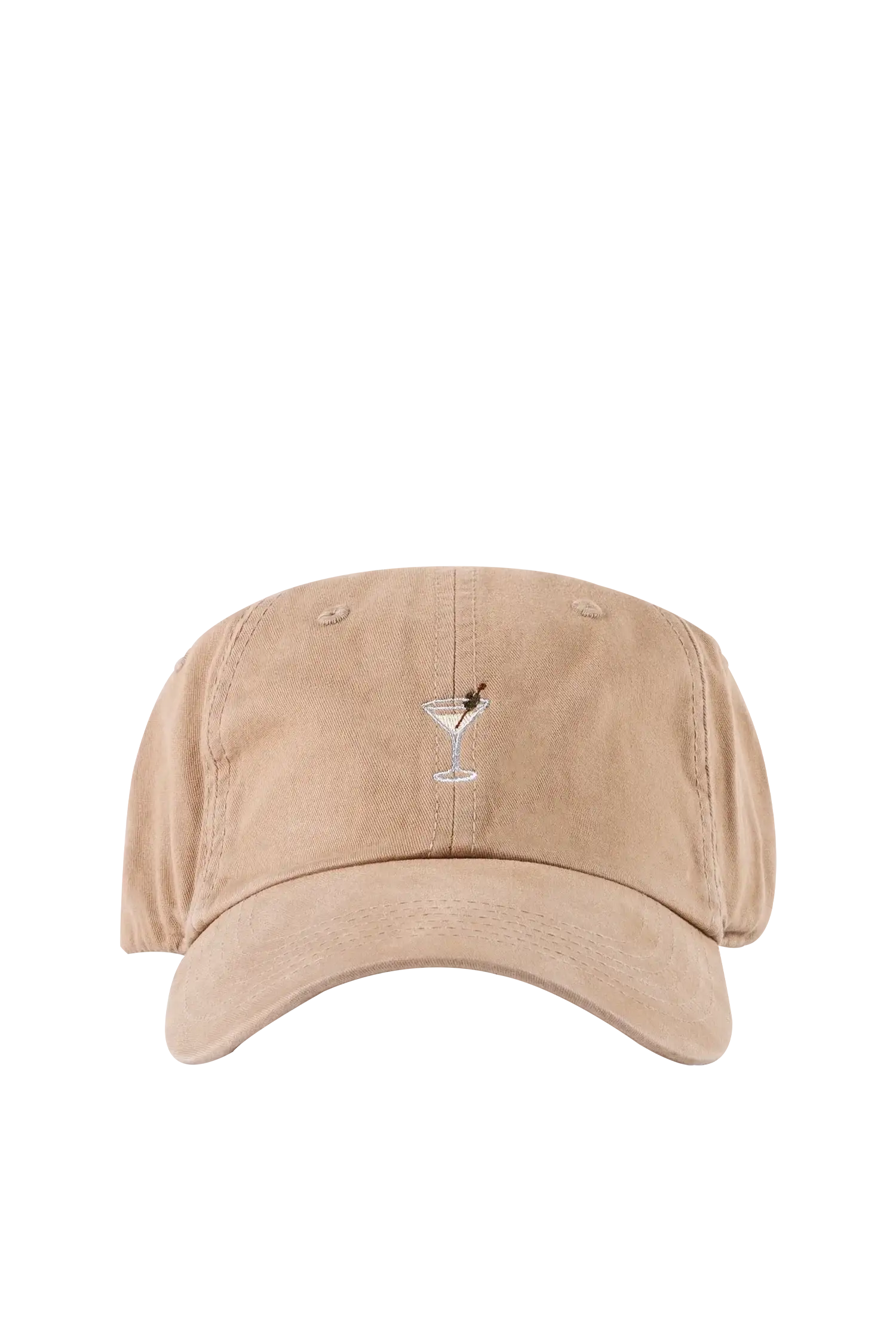 Boné casual em algodão 100% na cor areia com fecho regulável traseiro, design casual e contemporâneo, perfeito para proteger o rosto do sol adicionando personalidade ao look de rua.