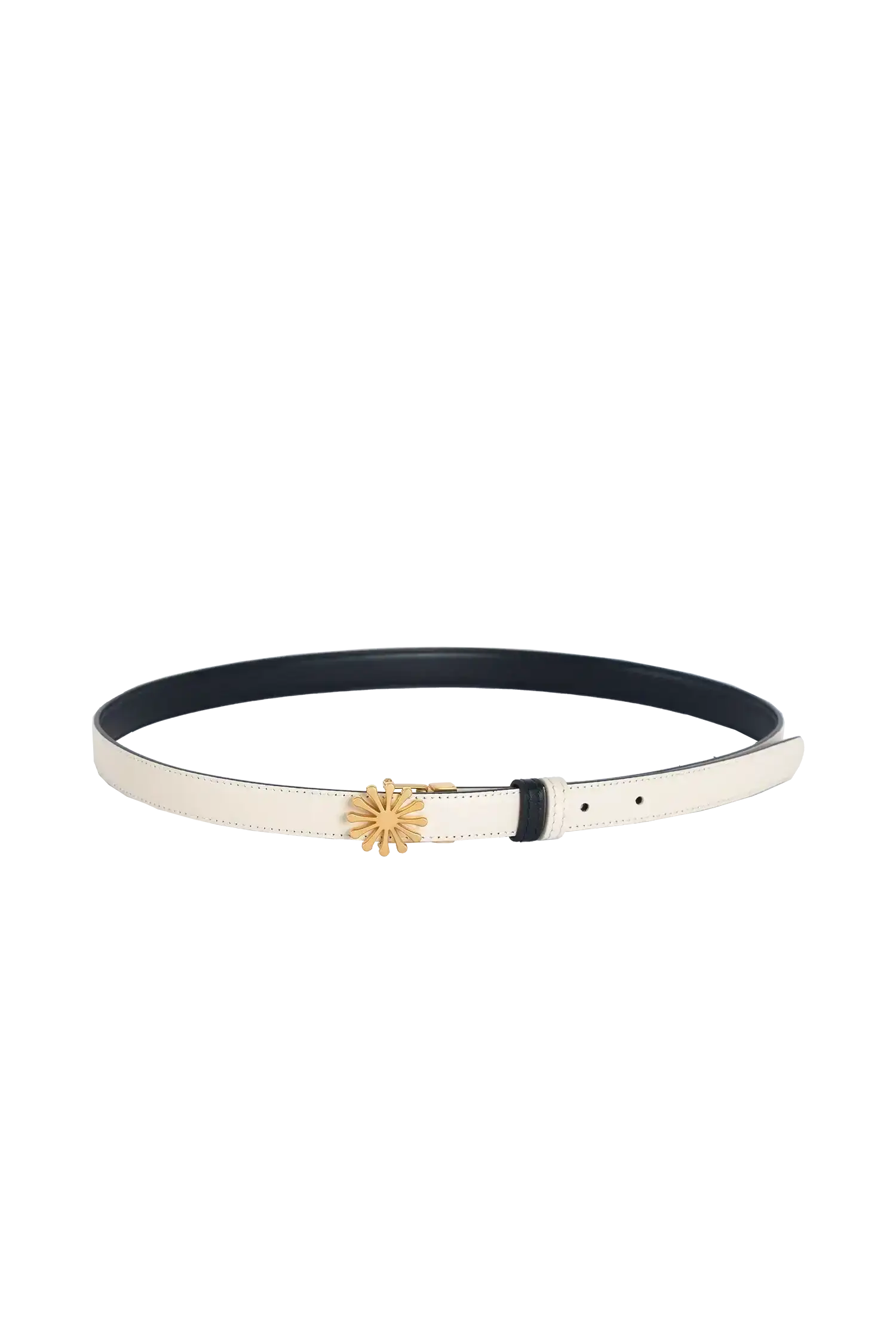 Cinto de couro de 20mm na cor preto com fivela metálica dourada elegante com acabamento com costuras reforçadas, modelo versátil e elegante que combina praticidade com o refinamento do design de alta qualidade.