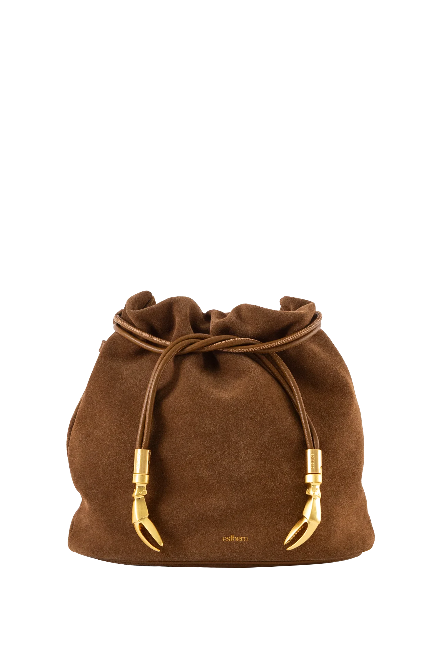 Esthera pouch camurça marrom