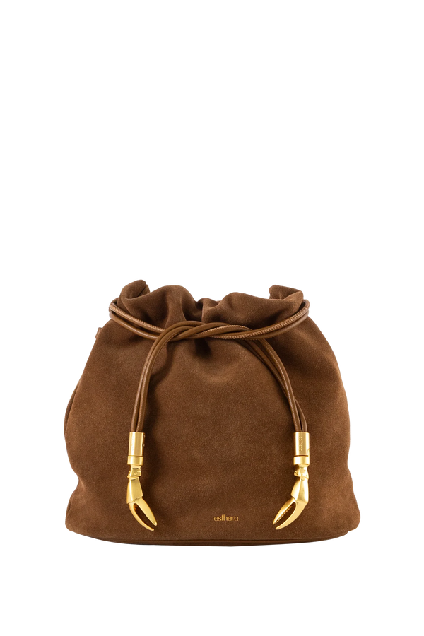 Esthera pouch camurça marrom